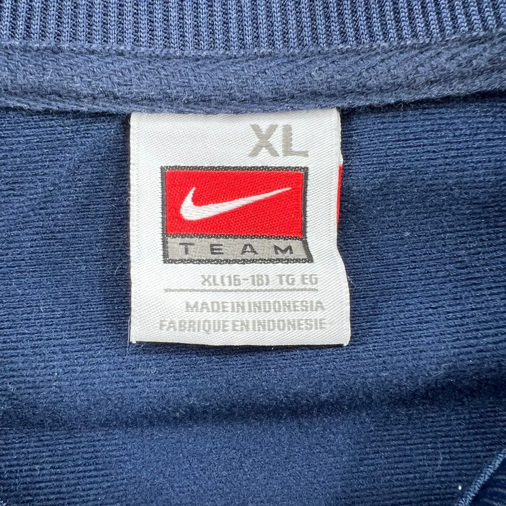 Vtg Y2K Nike Michigan Wolverines Track Jacket Youth XL Women Large Blue Full Zip